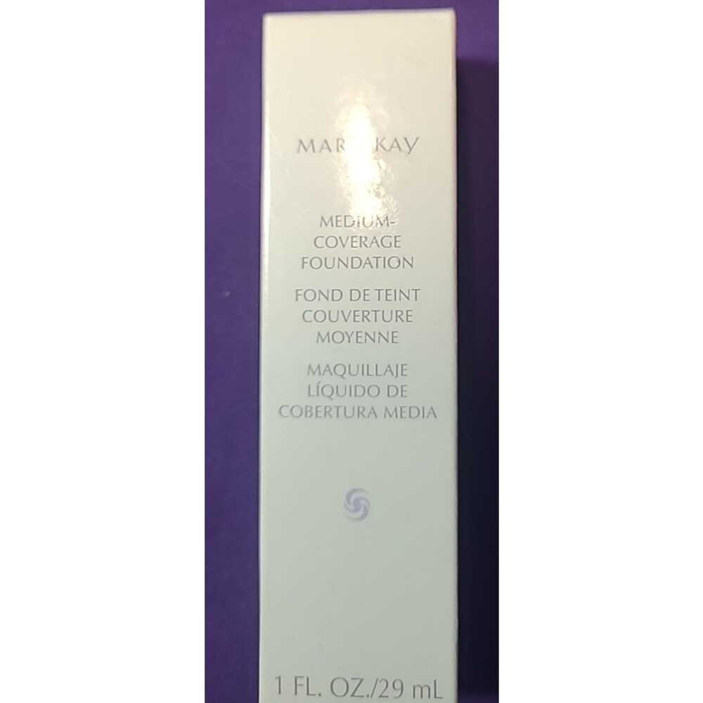 Mary Kay Medium Coverage Foundation Ivory 204 Normal to Oily Skin 1 oz Pink Cap